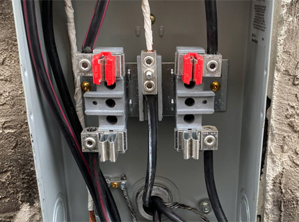 Colts Electrical repairs burnt panels